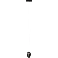 QAZQA Moderni musta riippuvalaisin 1-vaiheiseen kiskojärjestelmään sis. LED - Magnetic Eggy