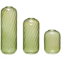 Hubsch Fleur vaasi 3-pakkaus Vihreä