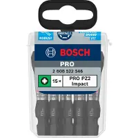 Bosch Kärkisarja iskevälle ruuvinvääntimelle 2608522546; PZ2; 55 mm; 15 kpl.