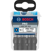 Bosch Accesorios Pro Impact Ph2 Ristipääruuvimeisselin Kärki 55 Mm 15 Yksiköt