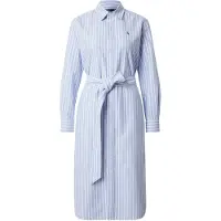 Ralph Lauren Striped Cotton Oxford Belted Shirtdress - Blue - 42