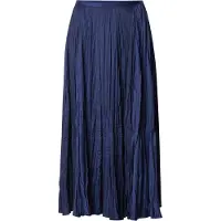 Ralph Lauren Crinkled Satin A-Line Skirt - Blue - S