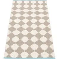 Pappelina Marre matto 70x150 cm mud / vanilla turquoise stripe