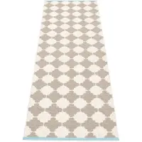 Pappelina Marre matto 70x225 cm mud / vanilla turquoise stripe