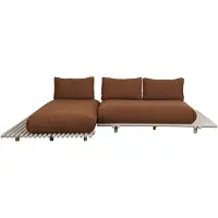 Cane-Line , Sticks divaanisohva Alu/umber brown