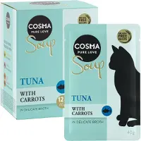 Cosma Soup -säästöpakkaus 48 x 40 g - tonnikala & porkkana