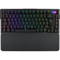Asus ROG Azoth Extreme, Langallinen & langaton, USB + RF Wireless + Bluetooth, Mekaaninen, QWERTZ, RGB LED, Musta (90MP03MA-BKDA01)