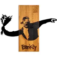 Wallxpert Riippuva koriste Banksy Flower Thrower, 1 kpl.