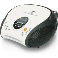 Lenco SCD-24 Kannettava radio- ja CD-soitin, Mustavalkoinen