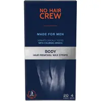 No Hair Crew Hair Removal Wax Strips, 20 Strips