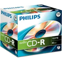 Philips - 10 x CD-R - 700 MB (80 min) - cd-box - CD-pakkaus