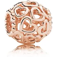 Pandora punakullattu sydänhela 780964