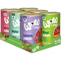 Wow Dog 24 x 400 g säästöpakkaus lohi Adult koiran märkäruoka