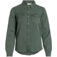 Vila Bista Denim Pitkähihainen Kauluspaita