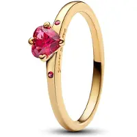 Pandora Heart 14K Gold-Plated Ring With Cherries Jubilee Red Crystal - Gold - 48
