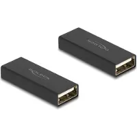 DeLOCK 65106, USB Type-A, USB Type-A, Musta