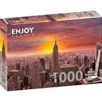 Enjoy Sunset Over New York Skyline 1000p palapeli