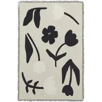 Broste Copenhagen Rosita torkkupeitto 130x180 cm Black-off white