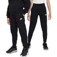 Nike Housut 'Club Fleece' musta / valkoinen