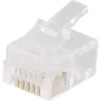 Deltaco – Modulaariliitin RJ12, 6P6C, 20 kpl pakkaus, läpinäkyvä (MD-2A)