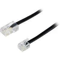 Deltaco Modular cable, 8P4C to 6P4C(RJ11), 5 m, black
