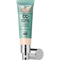 IT Cosmetics CC+ Cream Natural Matte Foundation SPF40, 01 Fair Porcelain