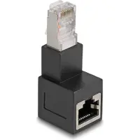 DeLOCK 87862, RJ45, Musta, Uros, Kulmikas, Cat6a, Kulta