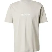 Adidas Toiminnallinen paita 'Essentials Linear' vaaleanharmaa / valkoinen