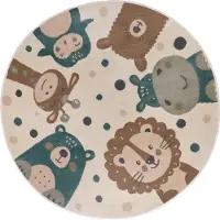 Home Collection Hanse Home lasten matto Animal Party 100x100 cm