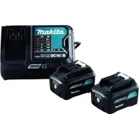 Makita DC10SB - Virtalähdesarja - akkulaturi + akku 2 x - Li-Ion - 4 Ah