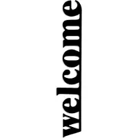 Wallxpert Metallinen seinäkoriste Welcome-5, 98 cm