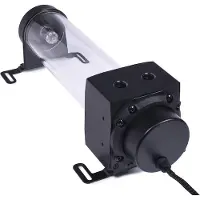Alphacool Core 200 Aurora Reservoir Acetal/Acryl with VPP Apex Pump, musta/läpinäkyvä