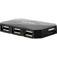 Natec Keskitin (keskitin) - - NHU-0647 - 4 USB 2.0 -porttia - Musta - Virtalähteenä USB