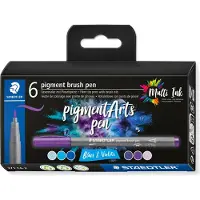 Staedtler Pigment Arts Brush Pen 6-setti Blue/Violet