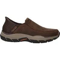 SKECHERS for man. 204810 Leather Slip-ins RF Respected Elgin Slippers brown (41), Flat, None, Casual