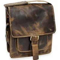 MIKA Crossbody-laukku Nahka 26 cm Ruskea