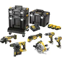 DeWalt Työkalusarja DCK685P3T-QW (DCD796 + DCF887 + DCH273 + DCG405 + DCS570 + DCS355); 18 V; 3x5,0 Ah akku