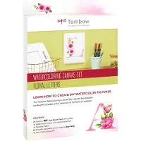 Ginza.se Watercoloring Canvas set Floral Letters