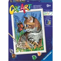 Ravensburger Creart Kitten And Butterflies Painting Kit Monivärinen