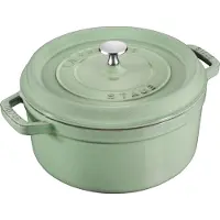 Staub La Cocotte pyöreä valurautapata 28 cm / 6,7 l, salvianvihreä