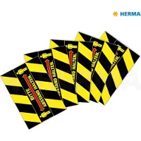 Herma 12918, Musta, Punainen, Keltainen, Suorakulmio, Irroitettava, Matta, 3 kpl, 5 arkkia