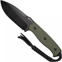 SENCUT Toxodon S24036-2 Black, Green G10, fixed knife