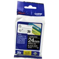 Brother TZe-355 -tarranauha, 24 mm x 8 m, valkoinen mustalla pohjalla