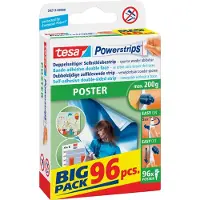 TESA Powerstrips Poster, Valkoinen, 96 kpl (58213-00000-20)