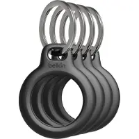 Belkin Components MSC001BTBK AirTag-pidike avaimenperällä 4 kpl, musta