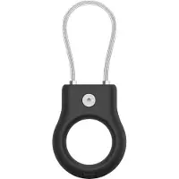 Belkin AirTag Pidike Secure Holder with Wire Cable Musta