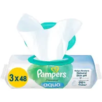 Pampers Harmonie Aqua 3x48 kpl puhdistuspyyhe