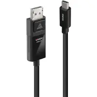 Lindy USB Type C - DisplayPort 1.4 - Kaapeliadapteri - - 2m - HDR - Musta - Kulta-pinnoite