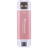 Transcend ESD310 USB-C ja USB-A 1TB ulkoinen SSD pinkki
