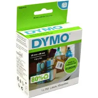 Dymo LabelWriter nelikulmaiset yleisetiketit, 25x25mm, 750 kpl, valk